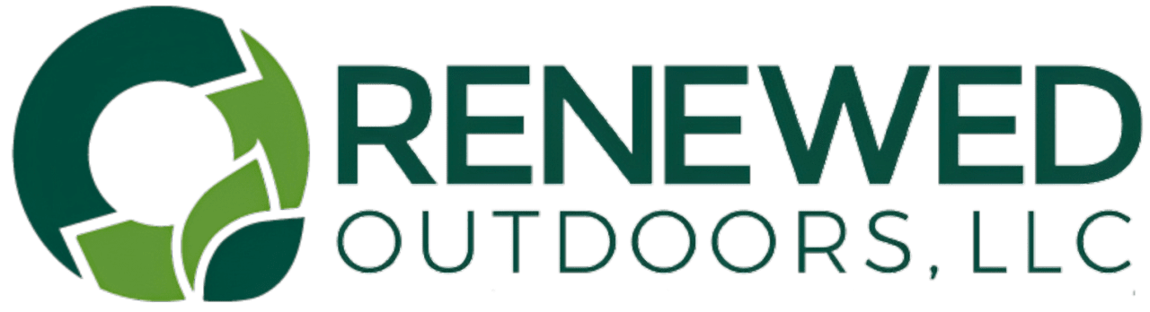 Logo of a company named 'Serene Outdoors' with green text and a leaf design.