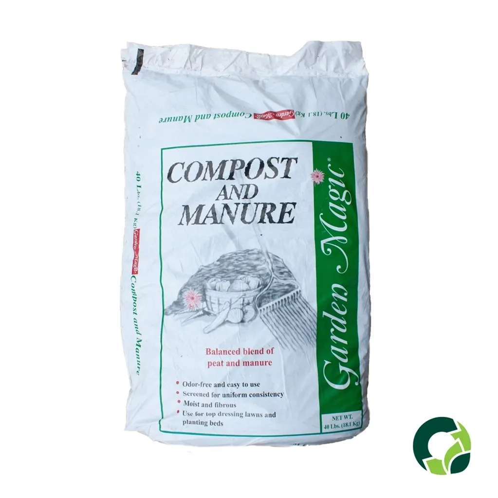 Bag of compost and manure for gardening use.