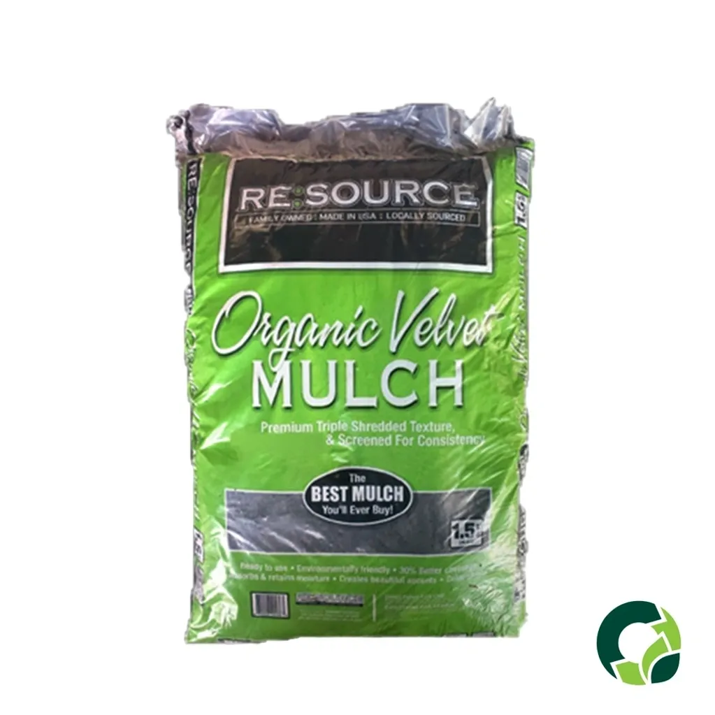 Bag of organic vetiver mulch for gardening use.