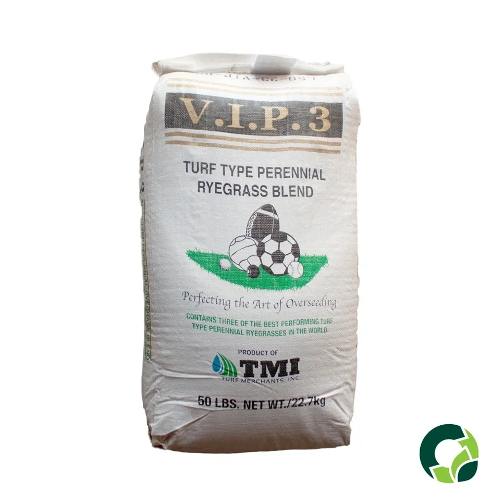 Bag of TMI Turf Type Premium Ryegrass Blend seed.