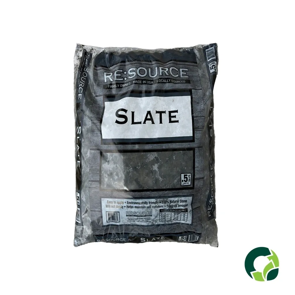 Bag of Slate grout cement mix for construction use.