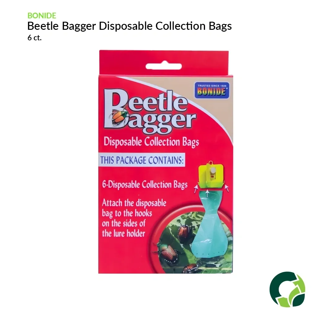 Beetle Bagger disposable collection bags for easy waste disposal.