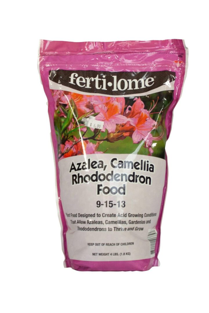Bag of Ferti-lome Azalea, Camellia, Rhododendron plant food.