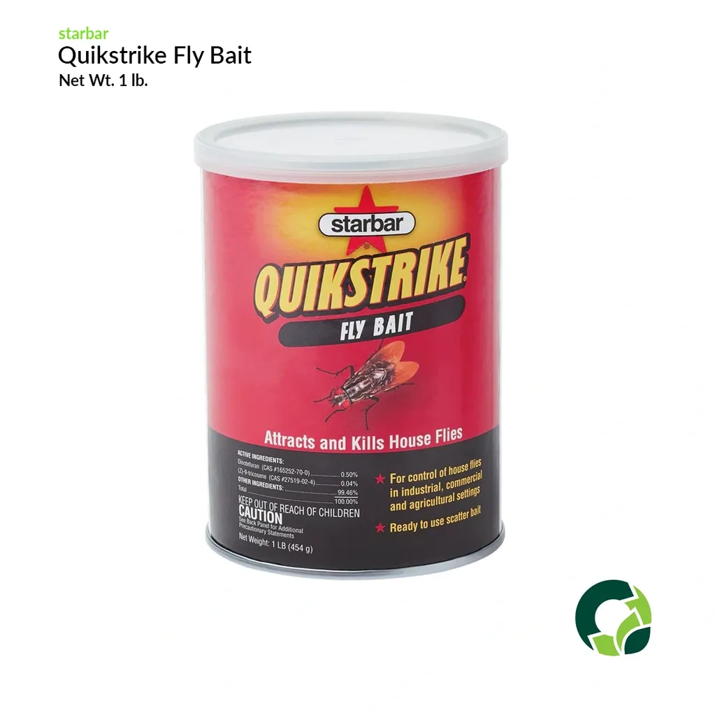 Quikstrike Fly Bait container for pest control.