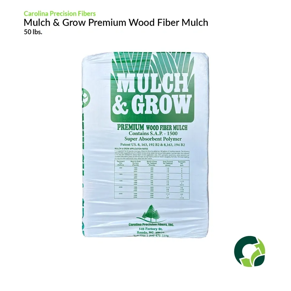 Bag of Mulch & Grow Premium Wood Filter Mulch for gardening.
