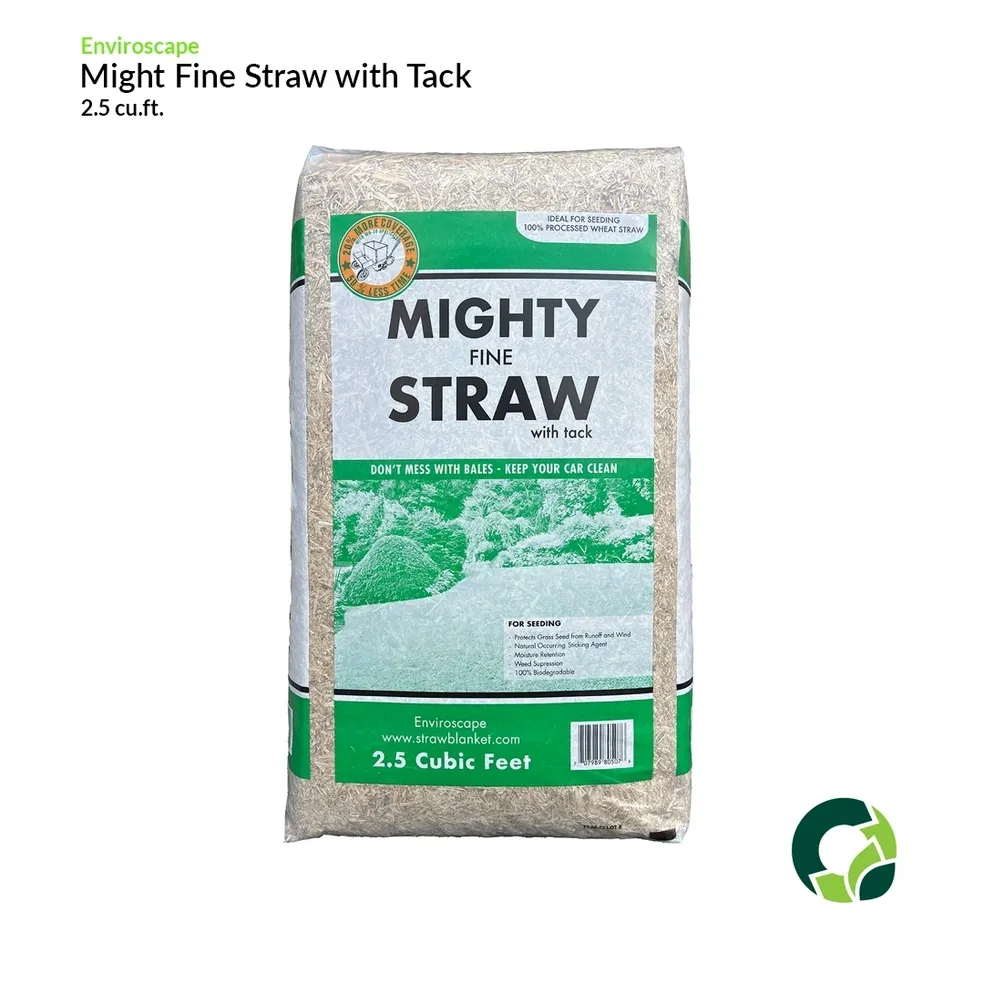 A package of Mighty Straw, an eco-friendly animal bedding product.