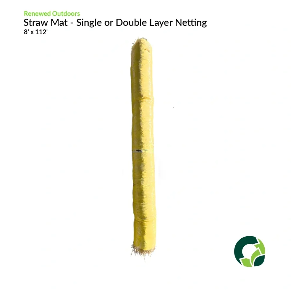 A single yellow bamboo stake for garden netting support.