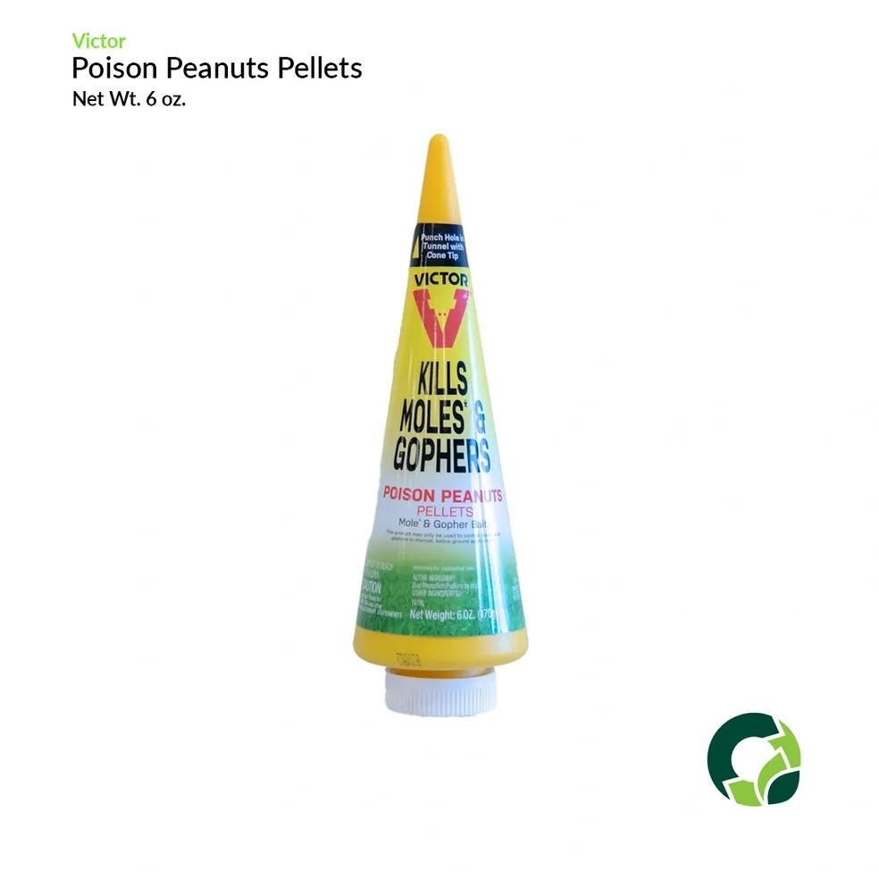 Cone of poison peanuts pellets for pest control.
