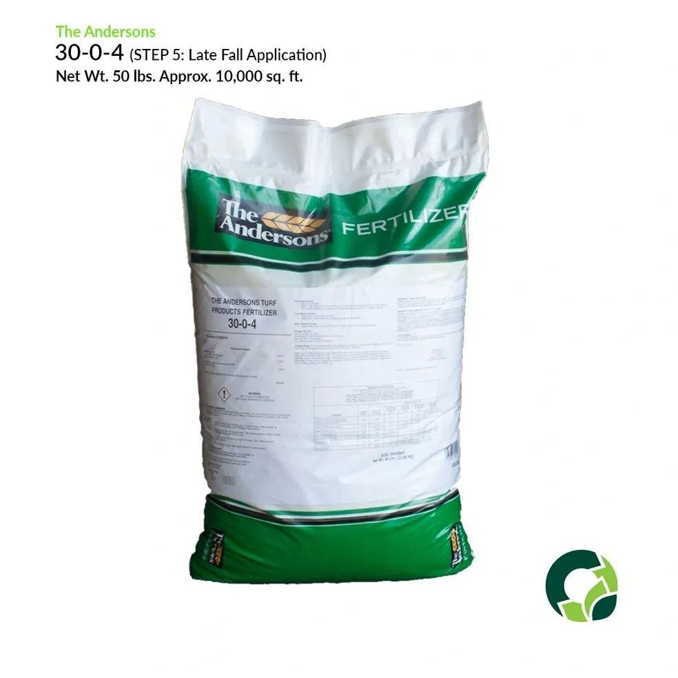 30-0-4 fertilizer bag with full application nutrients.