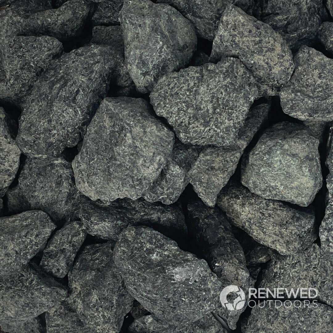 Pile of gray rocks and stones.