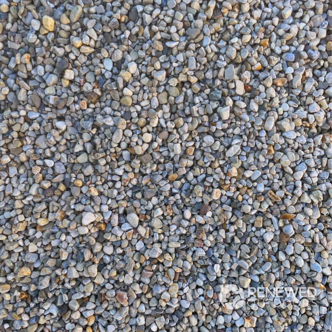 Small pebbles and gravel on ground.
