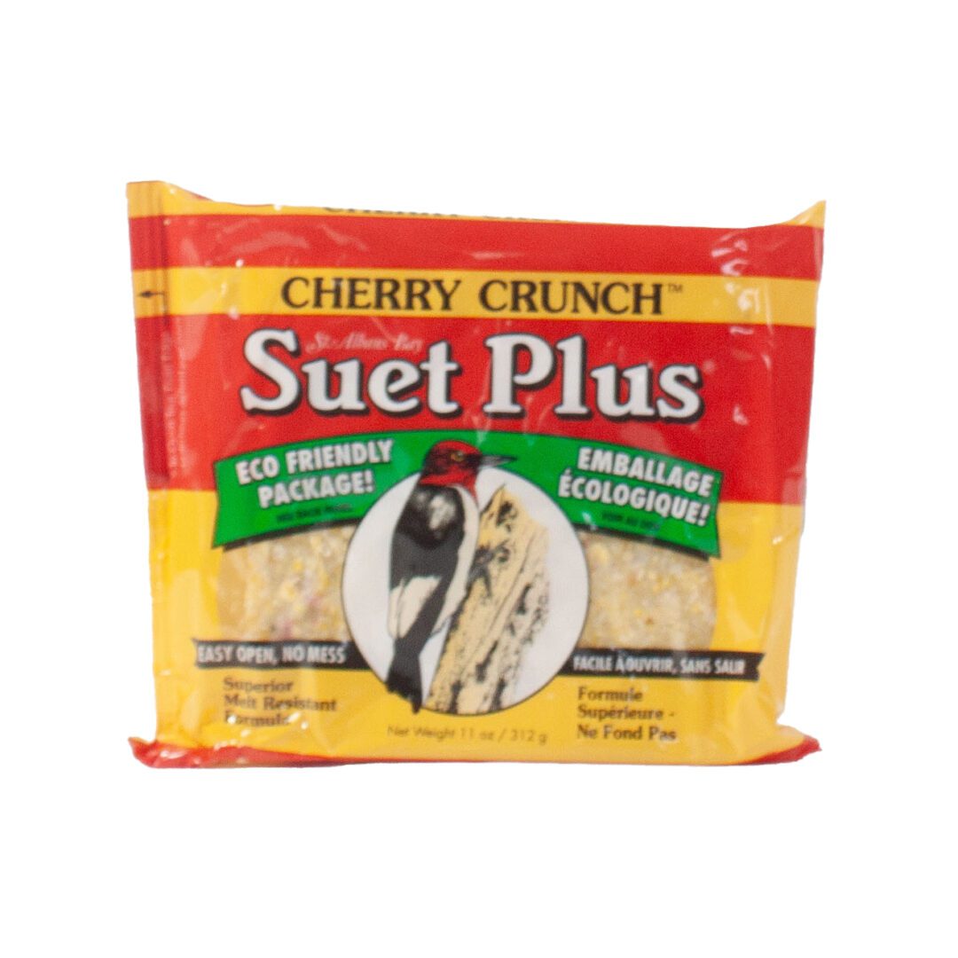 Cherry Crunch Suet Plus bird feed package.