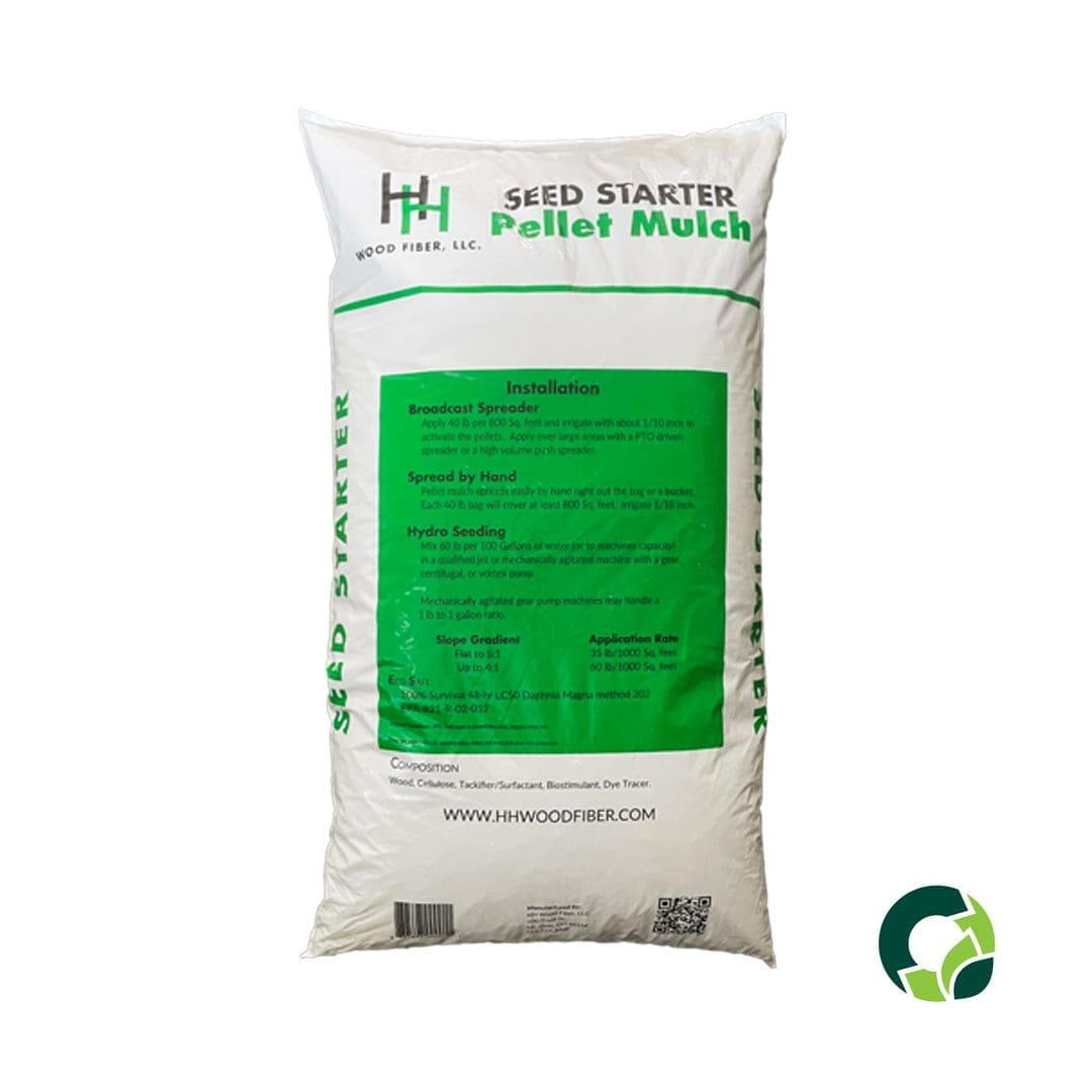 Seed starter pellet mulch bag packaging.