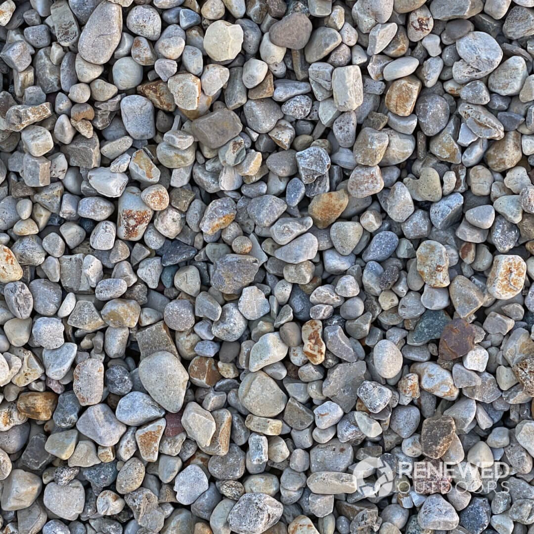 Pebble stones in various sizes and colors.