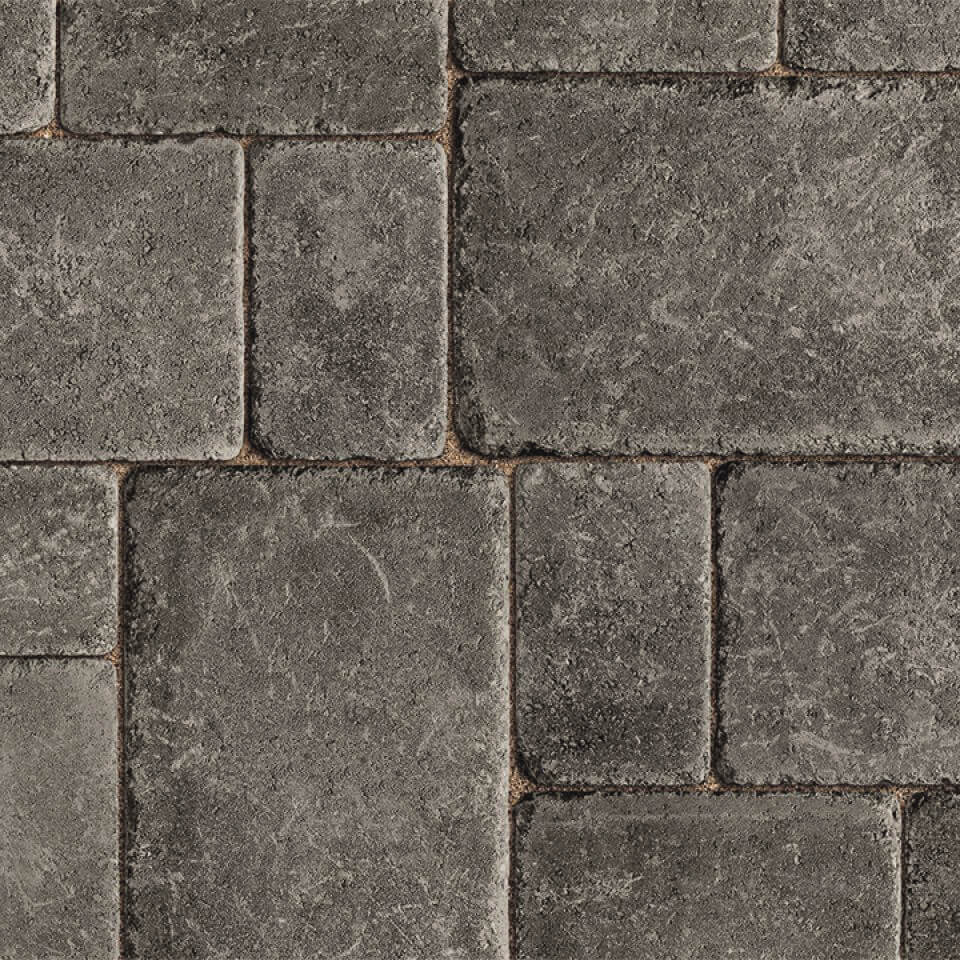 Gray stone tile flooring pattern.