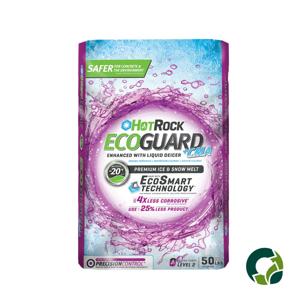 EcoGuard snow melt product packaging.